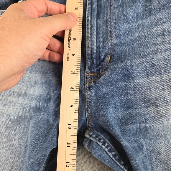 HUDSON Jeans Mens 40 (38x27) Blue Byron 5 Pocket Straight Zip Fly Distressed - Picture 4 of 12